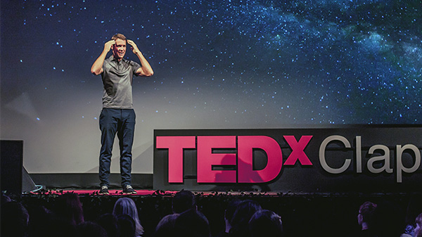 Leon Taylor speaking at TEDx